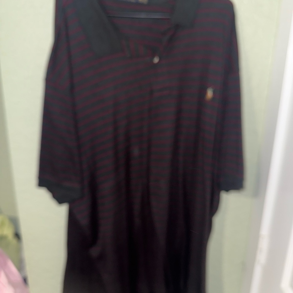 Polo Ralph Lauren polo size 4xl maroon & Gray Stripe